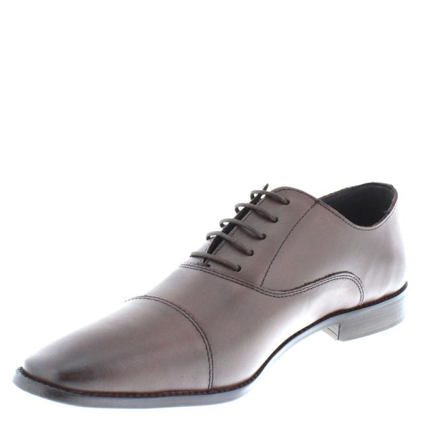 Thomas Crick Men's Leather Lace Up Oxford Cap Shoes