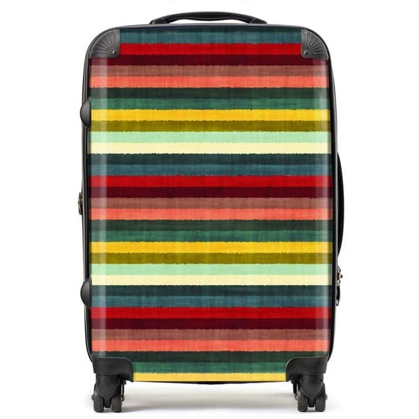 Warren Reed Multicolour Striped Brish Pattern Suitcase