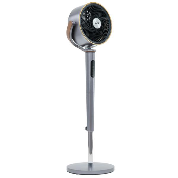 Dellonda Baridi 12" Adjustable-Height Pedestal Fan with Remote Control, Back Light Function & 12hr Timer, Grey - DH264