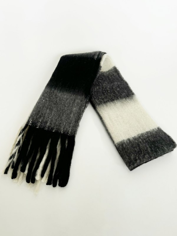 SVNX Black White Check Scarf & Gloves Set