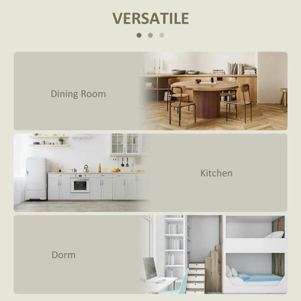 Versatile oak folding table for dining room, kitchen, and dorm spaces in room panels