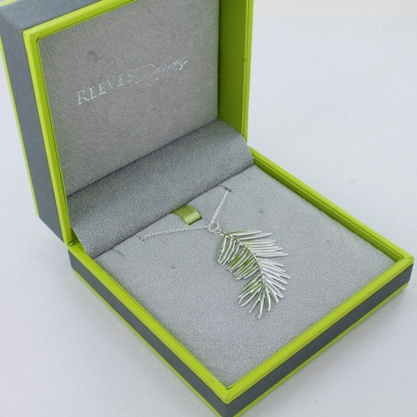 Sterling Silver Fern Leaf Necklace - Reeves & Reeves