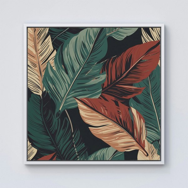 Warren Reed Autumn Colour Leaves Framed Canvas