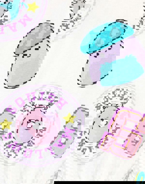 Squishmallows Girls Multicoloured Character AOP Sleeveless Playsuit