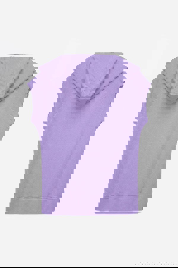 ENORSIA Sleeveless Raw Edge Hoodie