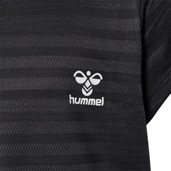 Hummel Childrens/Kids Striped Crew Neck Regular T-Shirt - Grey - 