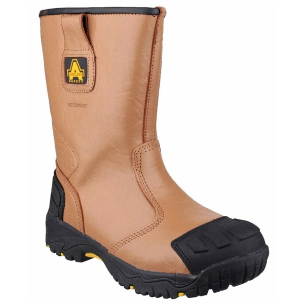 Amblers Safety FS143 Waterproof pull on Safety Men's Rigger Boots in Tan