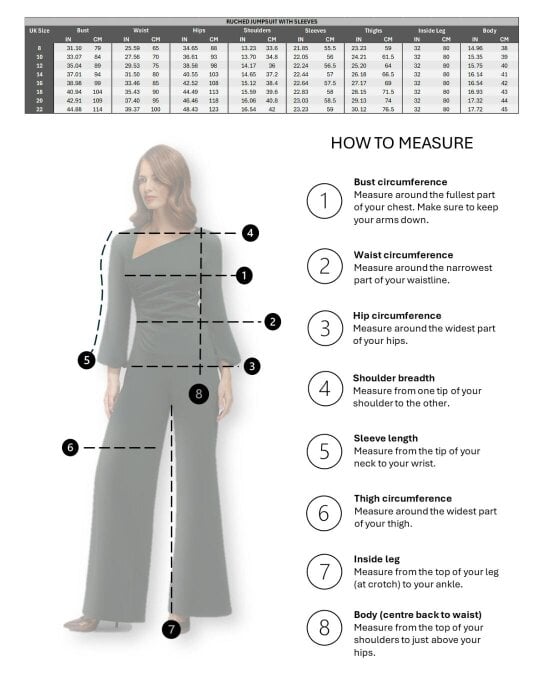 HotSquash Ruched Jumpsuit with Sleeves