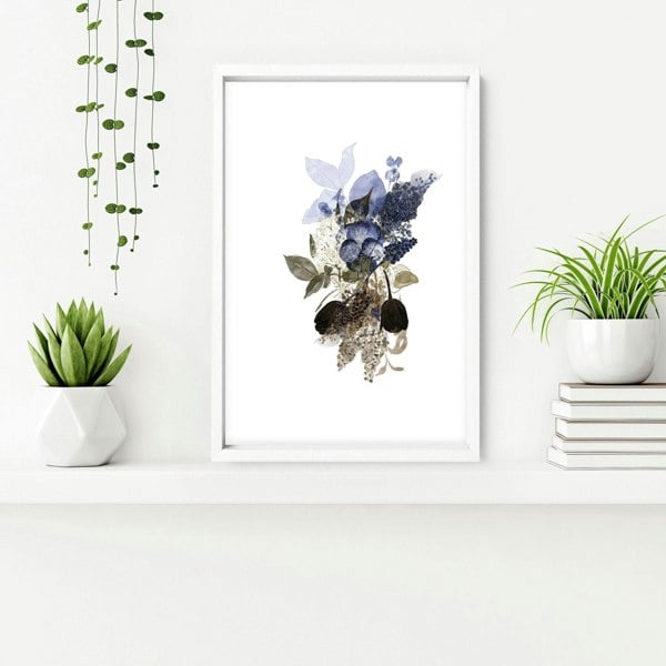 Bathroom art framed | set of 3 Botanical wall prints