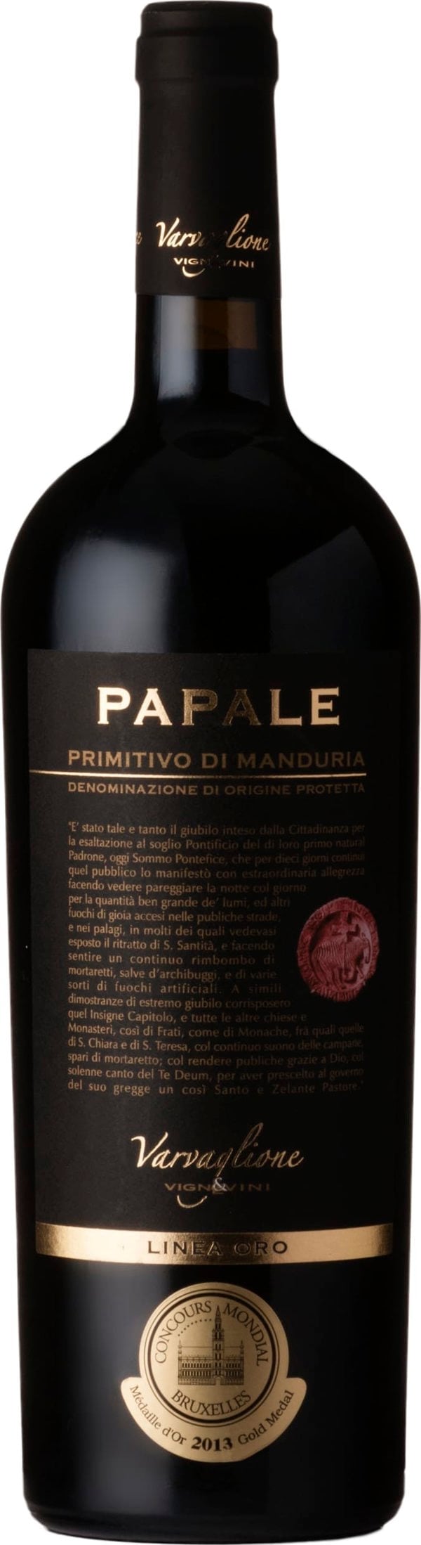 Varvaglione Papale Oro, Primitivo di Manduria