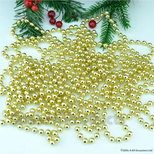 24ft Metallic Bead Garland for Christmas Trees, Home Displays and Festive Craft Decoration image 6