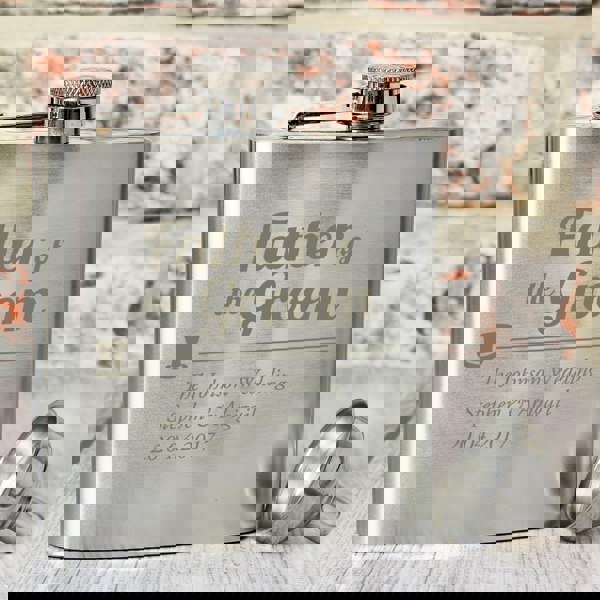 Personalised Memento Company Personalised Father of the Groom Hip Flask