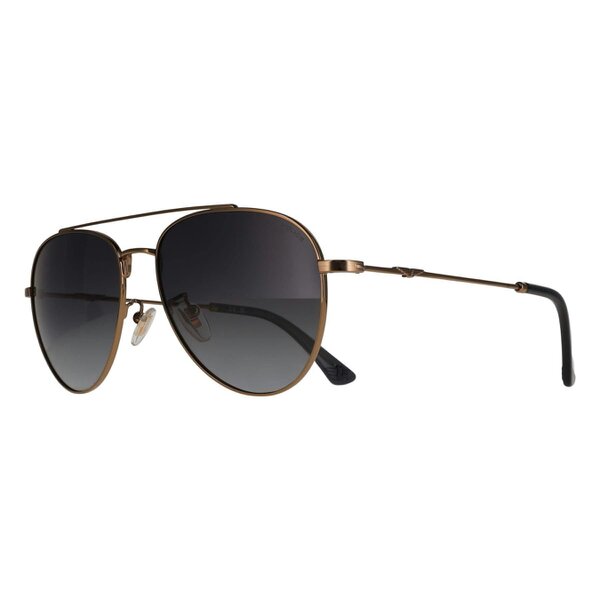 Police Sunglasses SPLP20E Origins Lite 8FFP Shiny Grey Gold Smoke Gradient Polarized