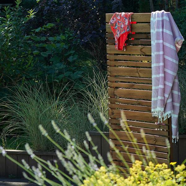 Cerland Lign Z Wooden Privacy Screen 1.8m Modern Slatted Outdoor Timber Panel