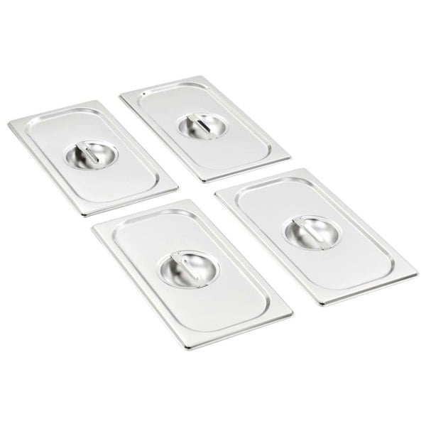 Berkfield Lids for GN 1/3 Pan 4 pcs Stainless Steel
