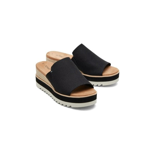 TOMS Diana Mule Wedge Womens - Black