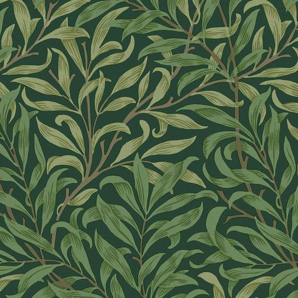 William Morris At Home Willow Bough Wallpaper | Deep Green