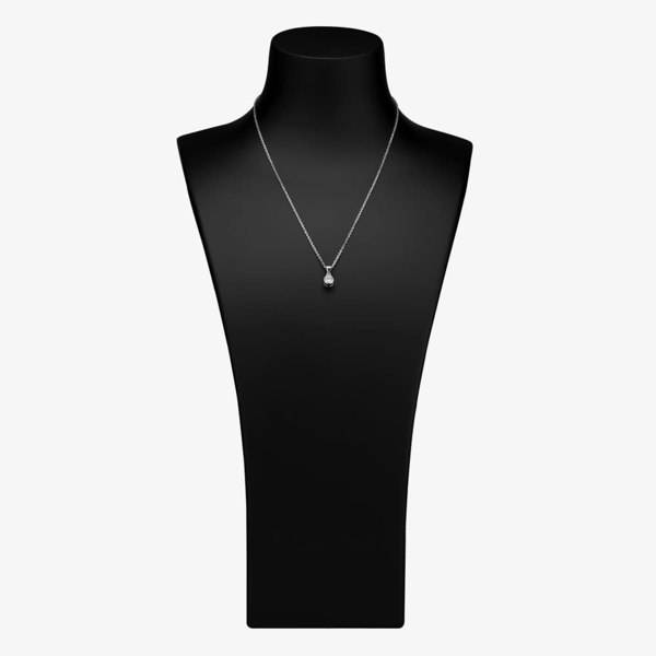 T. H. Baker Silver Cubic Zirconia Bezel-set Pendant and Earring Set SET11215