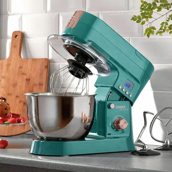 Cooks Professional Multi Function 6.2L Stand Mixer | Teal / Rose Gold