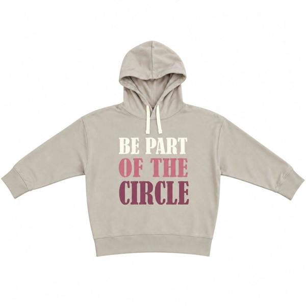 Onomato! Women's 100% Cotton Hoodie Be Part of the Circle Size L Lilac