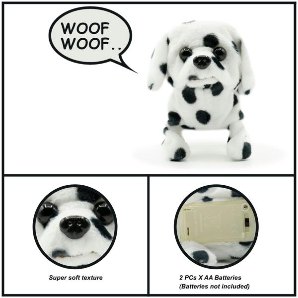 Pugs at Play Spotty Interactive Walking Dog Plush Toy