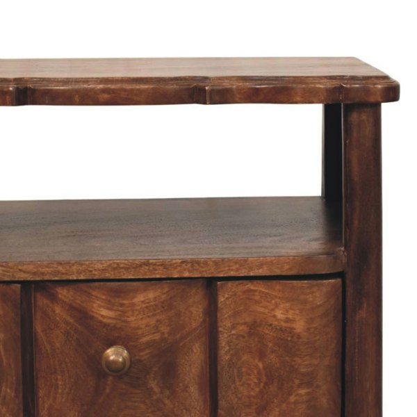 Artisan Furniture Solid Wood 2-Drawer Bedside with Open Shelf