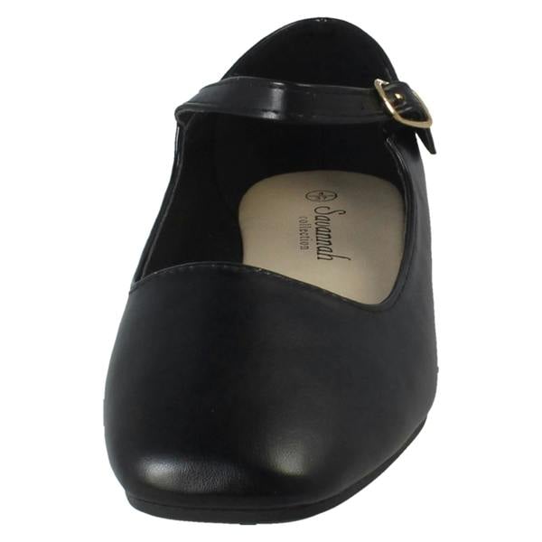 Savannah Ladies Savannah Buckle Fastening Flat Mary Jane Smart Shoes F80587