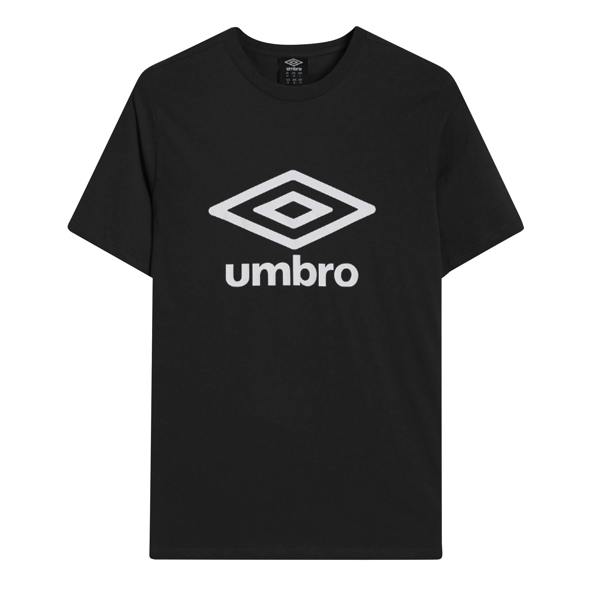 Umbro Mens Stacked Logo T-Shirt - Black