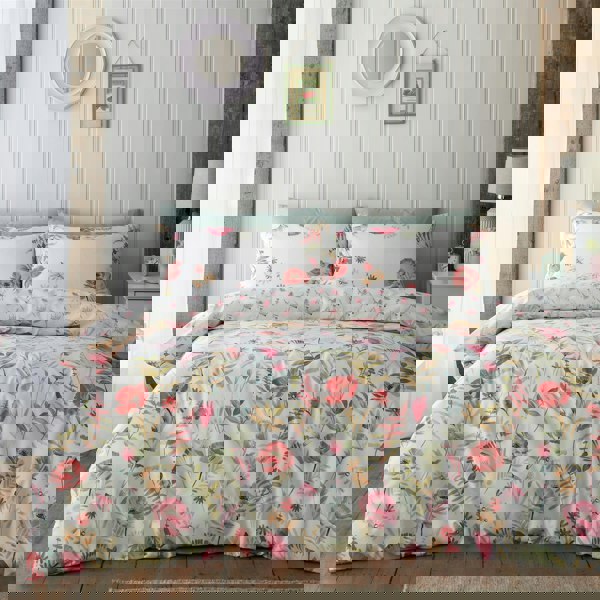 Catherine Lansfield Ella Poppy Cream Duvet Cover Set