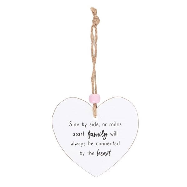 Serano Family Is... Hanging Heart Sentiment Sign