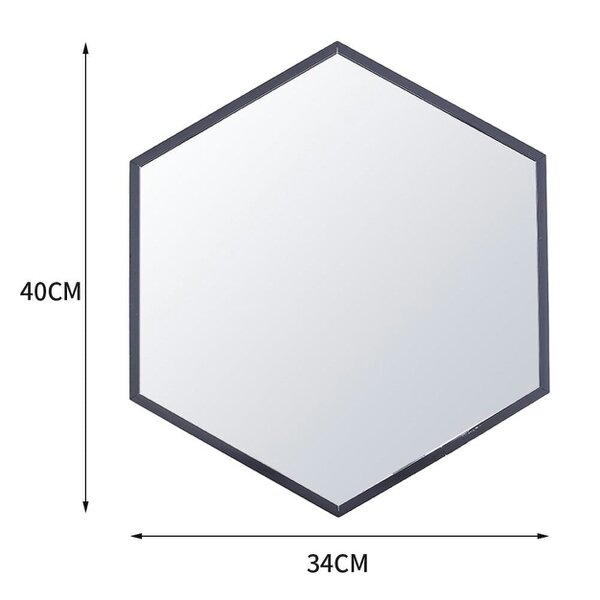 Living and Home Wall Mounted Modern Hexagon Vanity Mirror for Living Room Bathroom