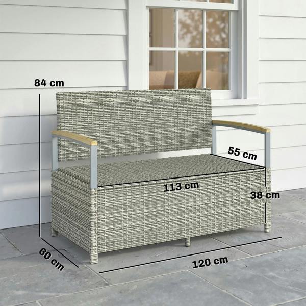 Rattan Storage Bench