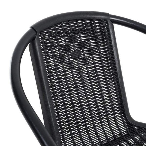 Set of 6 Stacking Patio Dining Side Chairs for All Weather Outdoor Bistro Garden Patio Side Chair Living and Home