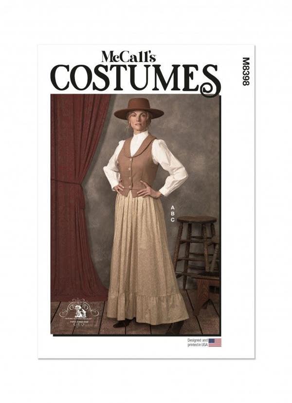 McCalls 8398 Paper Sewing Pattern – Women's Costume, Intermediate