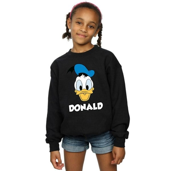 Disney Girls Donald Duck Face Sweatshirt - Black