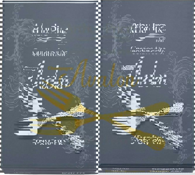 Arthur Price 'Champagne Avalon' Stainless Steel Gift Boxed Cutlery Set Of 6 Pastry Forks