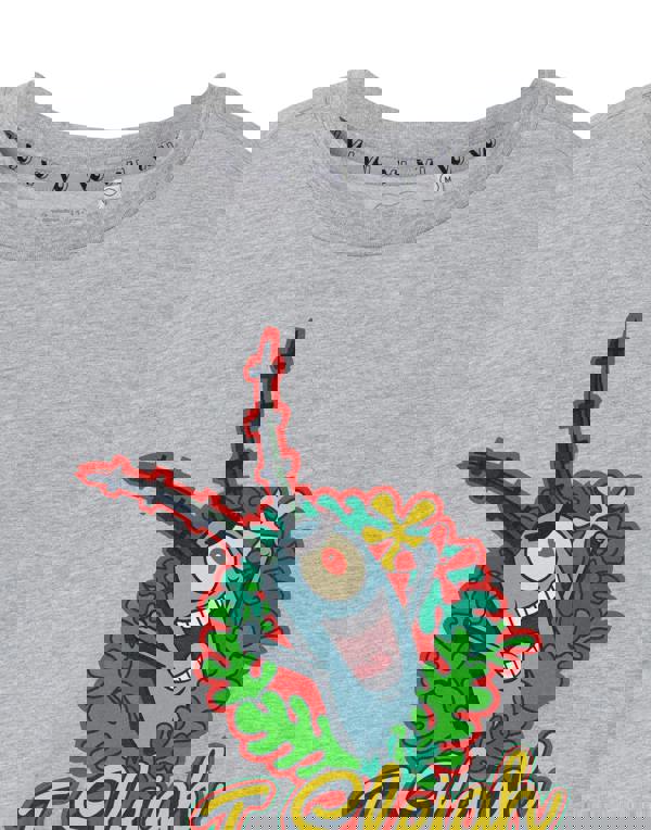 SpongeBob SquarePants Womens Grey I Sleigh Short Sleeved T-Shirt