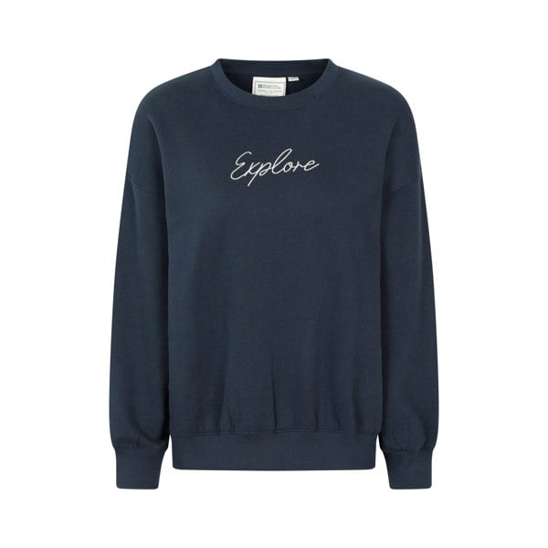 Mountain Warehouse Women's Text Relaxed Fit Jumper - Indigo
