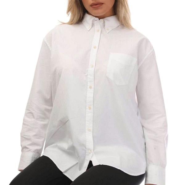 Gant Womens/Ladies Cotton Poplin Long-Sleeved Shirt - White - 