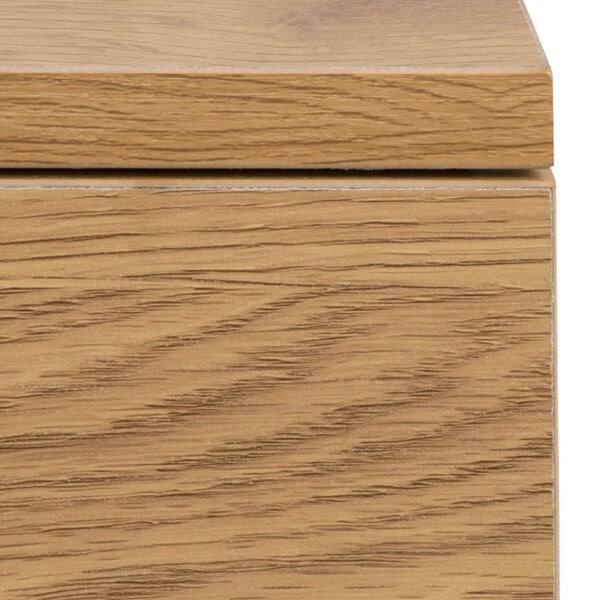 Wyld Haus Hereford Oak Wooden Wall Mounted Square Bedside Table 1 Drawer