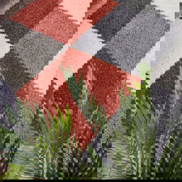 Geometric Design Thick Shaggy Area Rugs Terra