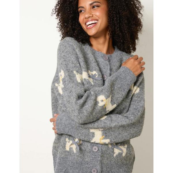 Blue Vanilla Dog Button Down Cardigan With Bows
