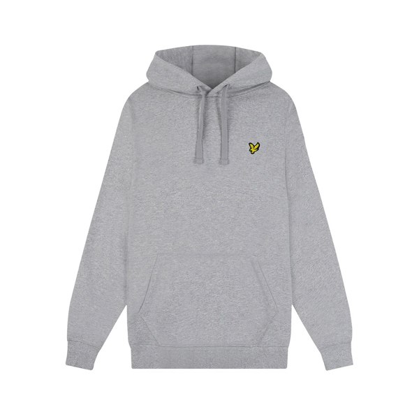 Lyle & Scott Mens Fly Fleece Sports Hoodie - Mid Grey Marl