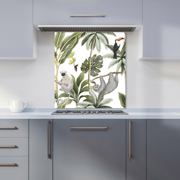 Warren Reed - Designer Tropical Sloths Kitchen Splashback