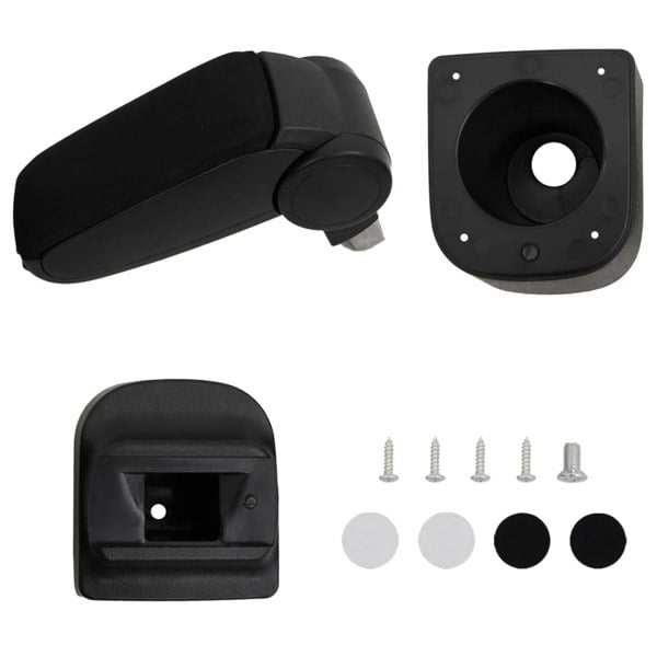 Berkfield Car Armrest Black 12x34x(35-47) cm ABS