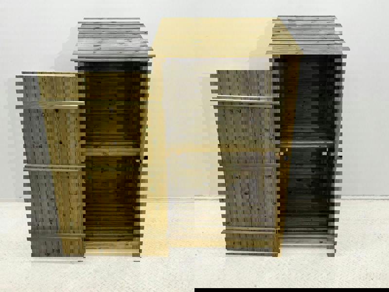 Arbor Garden Solutions Wooden Premium Tongue/Groove Log Store with Door and Shelf (W-99cm, H-126cm or H-180cm, D-88cm)