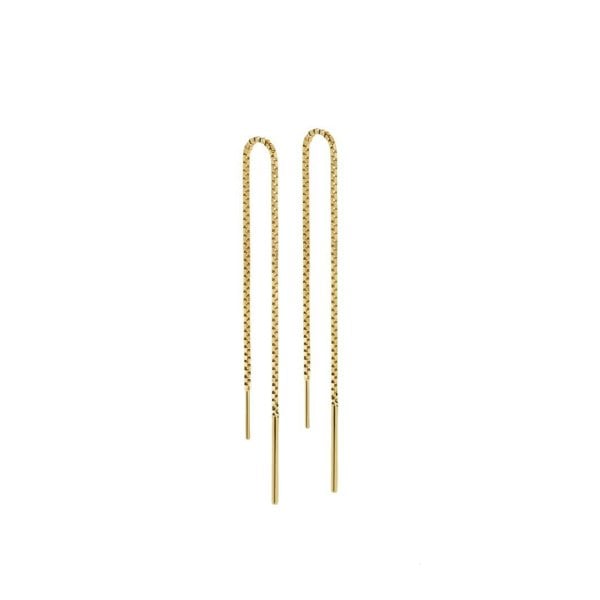 Gold Trip Chain Threader Earrings