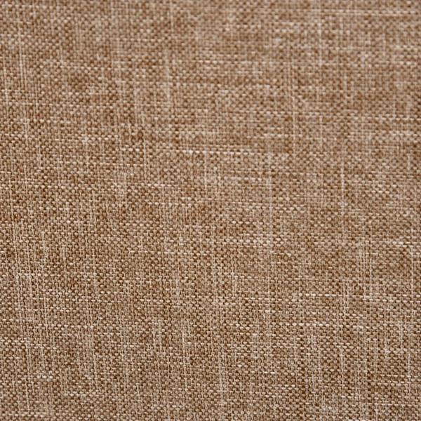 Close-up of linen-look woven fabric texture in warm beige