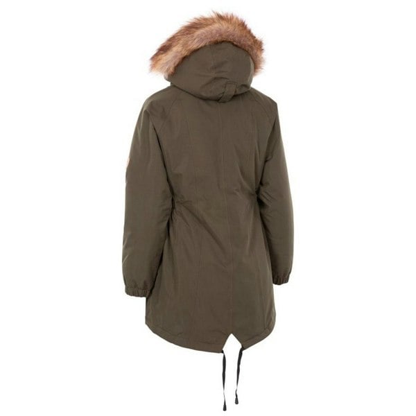 Trespass Women's Celebrity Insulated Longer Length Fleece Lined Parka Jacket - Dark Vine