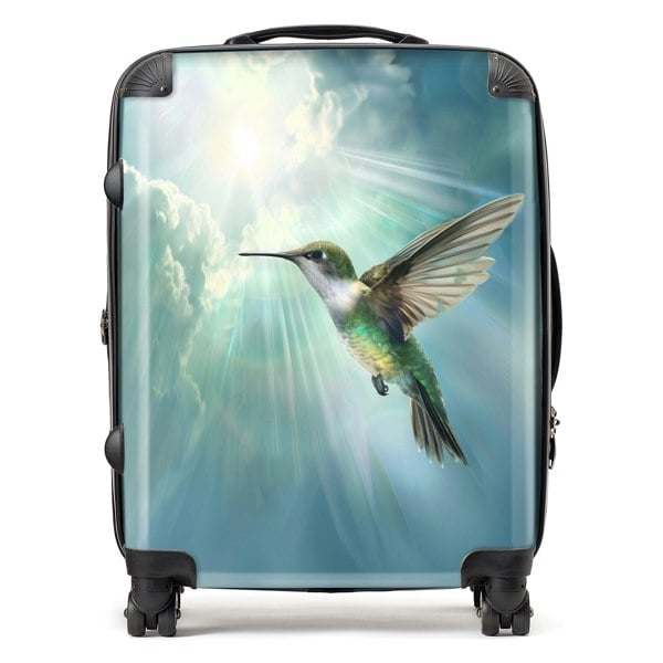 Warren Reed Hummingbird In A Beautiful Sky Suitcase